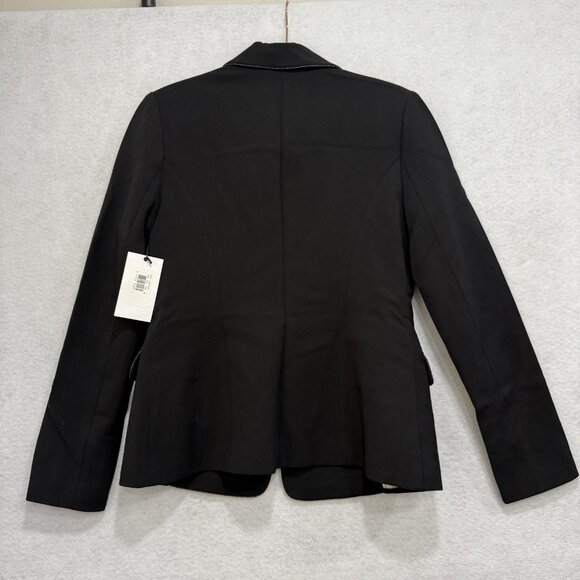 Bailey 44 Blazer Womens 4 Black Single Button Lined Career Stretch Jacket USA - Picture 6 of 11